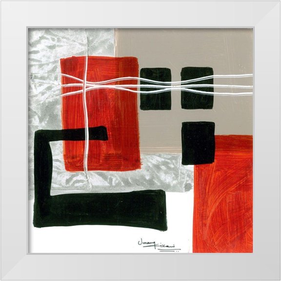 Kikani, Umang 12x12 White Modern Wood Framed Museum Art Print Titled - Construction Zone 1
