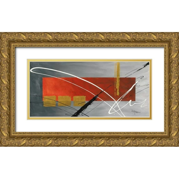 Kikani, Umang 18x10 Gold Ornate Wood Framed with Double Matting Museum Art Print Titled - Nonpartision II