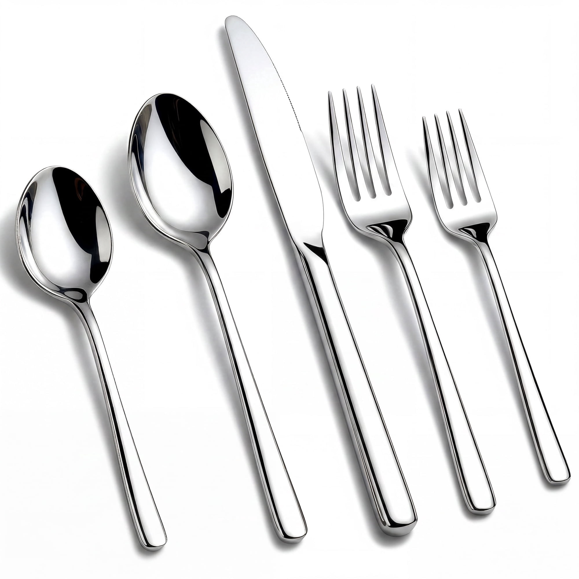 Kikcoin 20 Pcs Silverware Set for 4, Stainless Steel Flatware Sets, Mirror-Polished Cutlery Utensils, Spoons and Forks for Kitchen