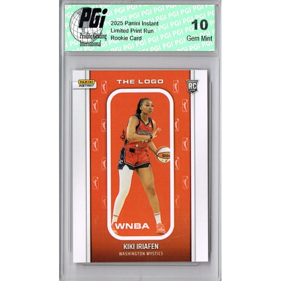 Kiki Iriafen 2025 WNBA The Logo #LOGO-25 Only 1,447 Made Rookie Card PGI 10