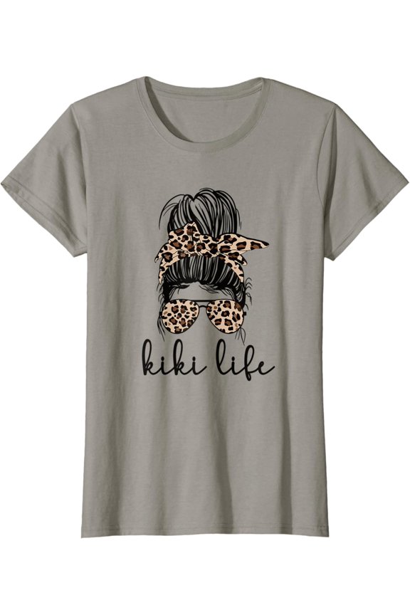 Kiki Life Grandma Messy Bun Grandmother Women Gift T-Shirt, Size S-5XL