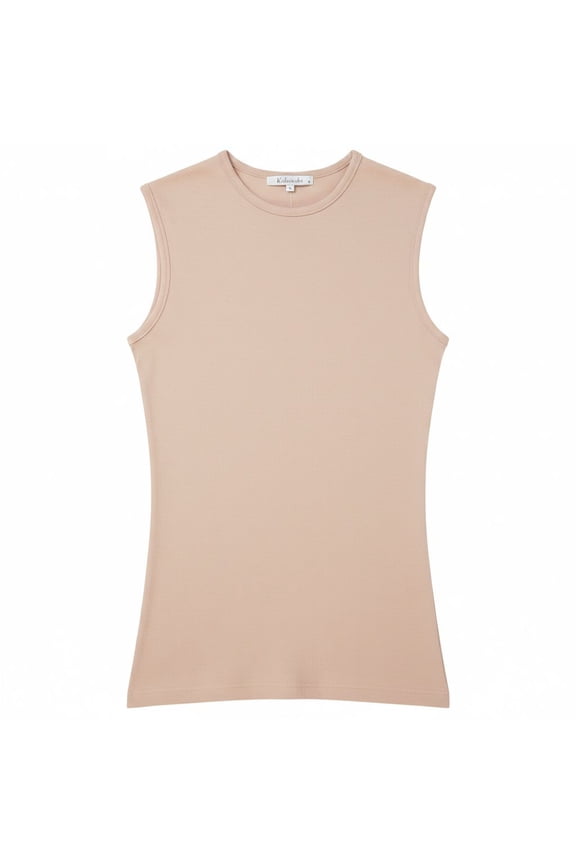 Women's Sleeveless/T-Shirt/Top Layering Shell 13277 Nude x Large