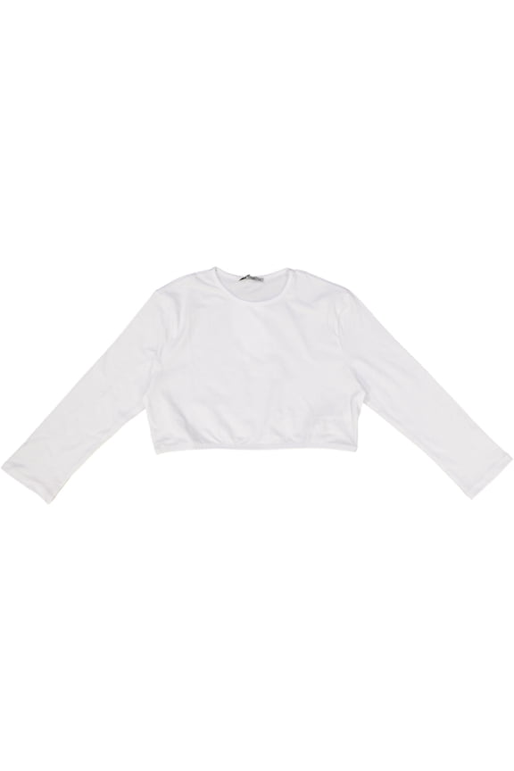 Womens 3/4 Sleeve Crop Shell