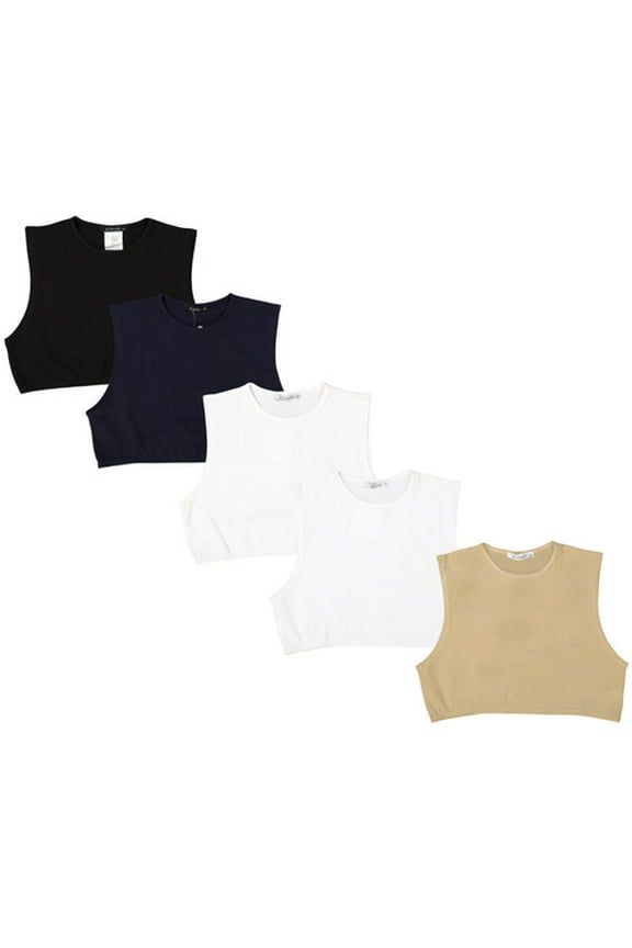 Womens Sleeveless Crop Shell