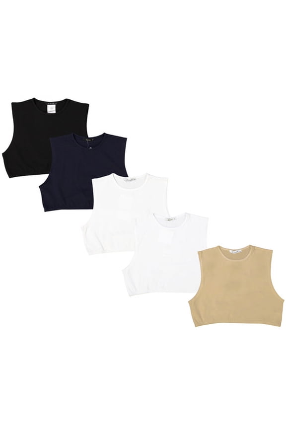 Womens Sleeveless Crop Shell