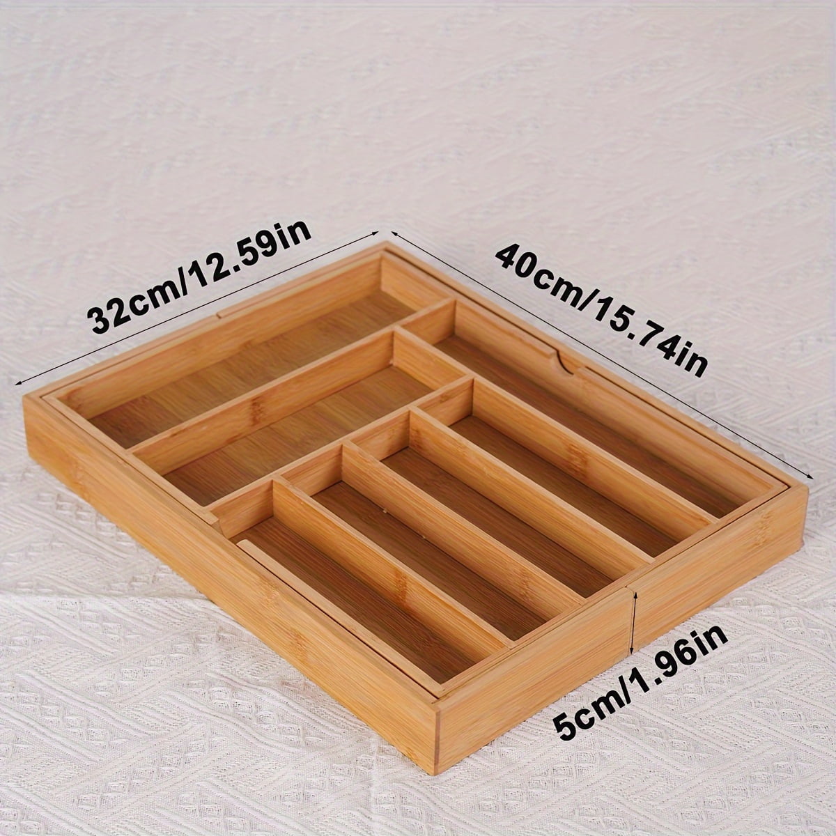 KikiMK Expandable Bamboo Silverware Organizer - Large Kitchen Drawer ...