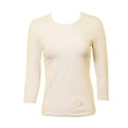 thumbnail image 1 of Kikiriki Wide Neck Three Quarter Sleeve Cotton Shell, 1 of 11