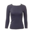 thumbnail image 1 of Kikiriki Wide Neck Three Quarter Sleeve Cotton Shell, 1 of 10