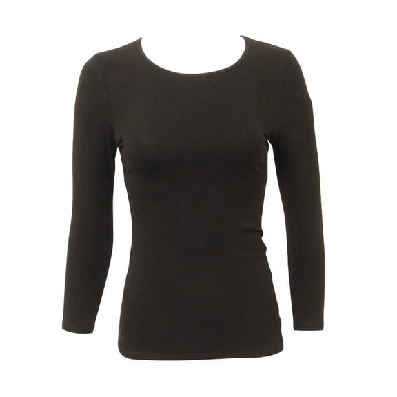 Kikiriki Wide Neck Three Quarter Sleeve Cotton Shell