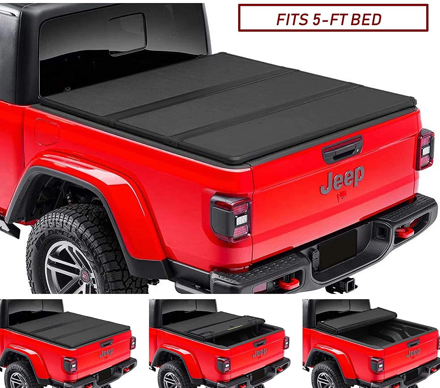 Extang Solid Fold 2.0 Tonneau Cover for 2020-23 Jeep Gladiator (JT) with Trail Rail System Extang Solid Fold 2.0 Tonneau Cover for 2020-23 Jeep Gladiator (JT) with Trail Rail System
