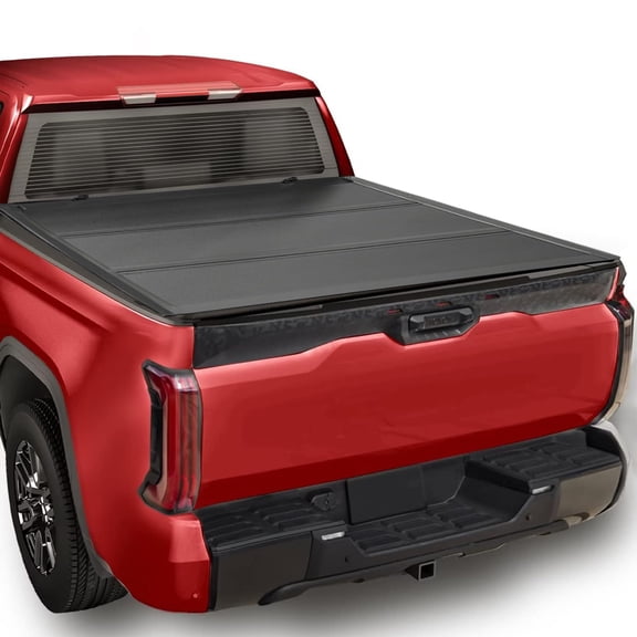 Kikito Truck Bed Tonneau Cover Compatible with 2022-2025 Tundra 6.5ft (78.7") Flip-Up Style FRP Hard Folding Truck Bed Cover No-Drill 100% Bed Access