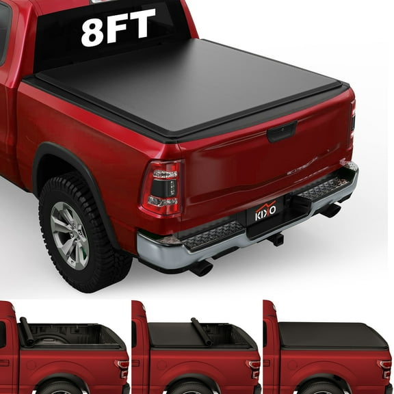 Kikito Vinyl Soft Roll-Up Tonneau Cover Truck Bed for 1994-2018 Ram 1500; 2003-2025 Ram 2500 3500 8FT Bed (96") w/o RamBox | 2019-22 Classic Ram 1500 |
