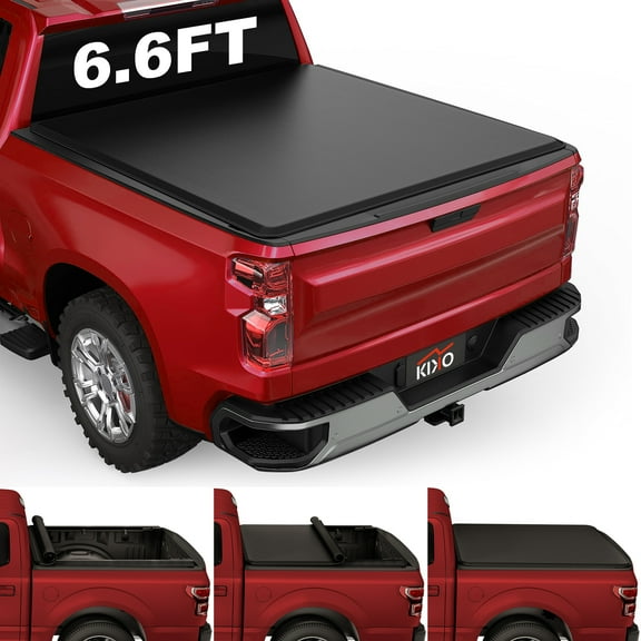 Kikito Vinyl Soft Roll-Up Tonneau Cover Truck Bed for 2007-2013 Silverado Sierra 1500, 07-14 2500 HD 3500 HD 6.5ft(78.8in) Bed