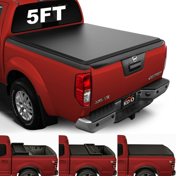 Kikito Vinyl Soft Tri-Fold Truck Bed Tonneau Cover for 2005-2025 Frontier / 2009-2012 Suzuki Equator 5FT Bed