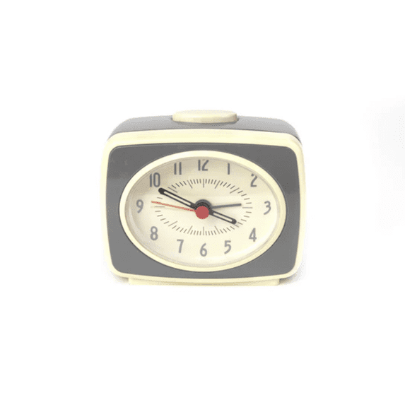 Kikkerland Grey Classic Alarm Clock