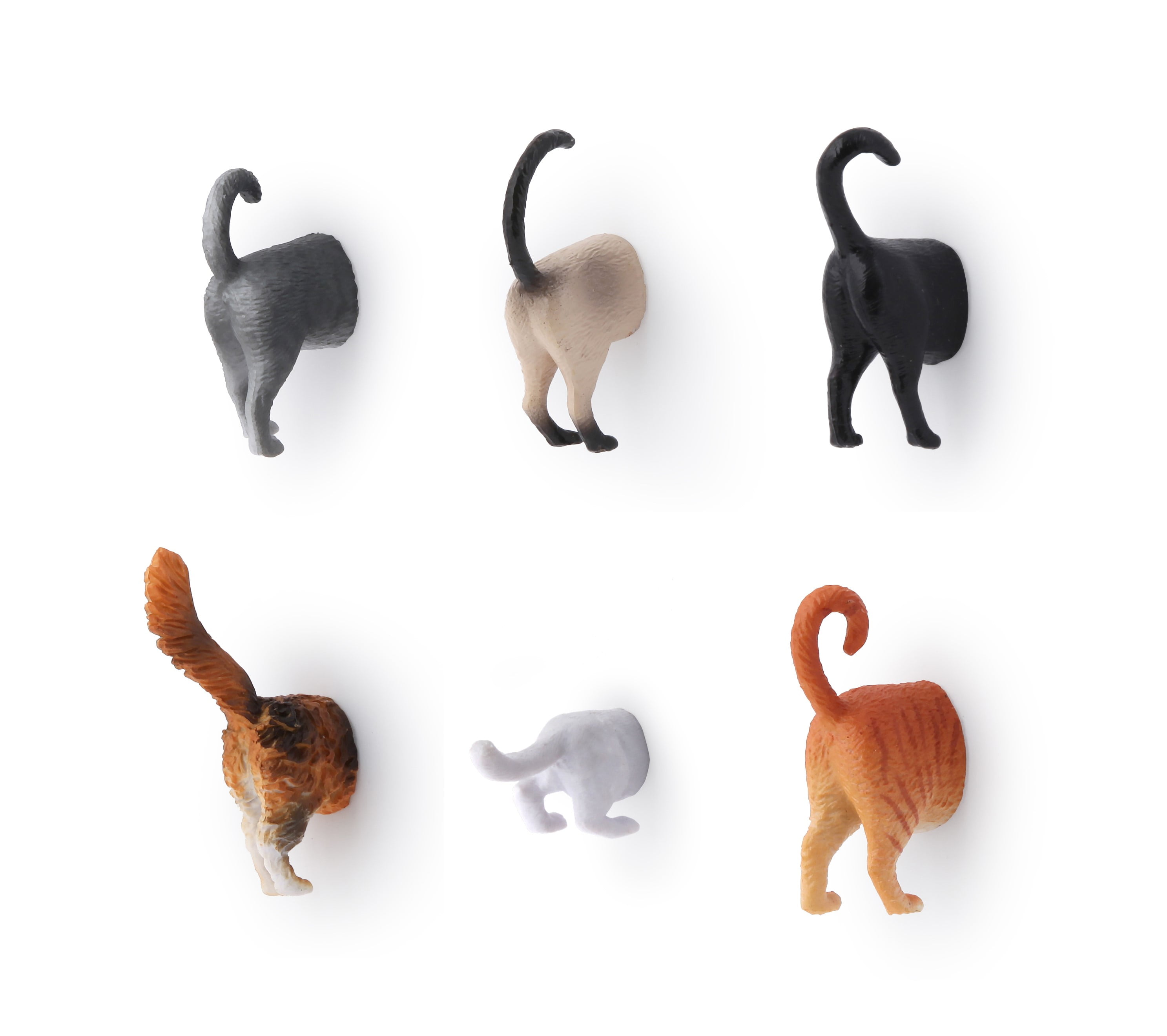 Kikkerland Fridge Cat Butt Magnet Set (Set of 6) - Walmart.com