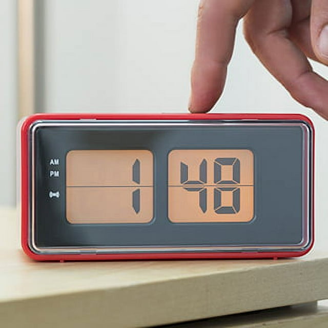 Kikkerland Digital Alarm Clock Red