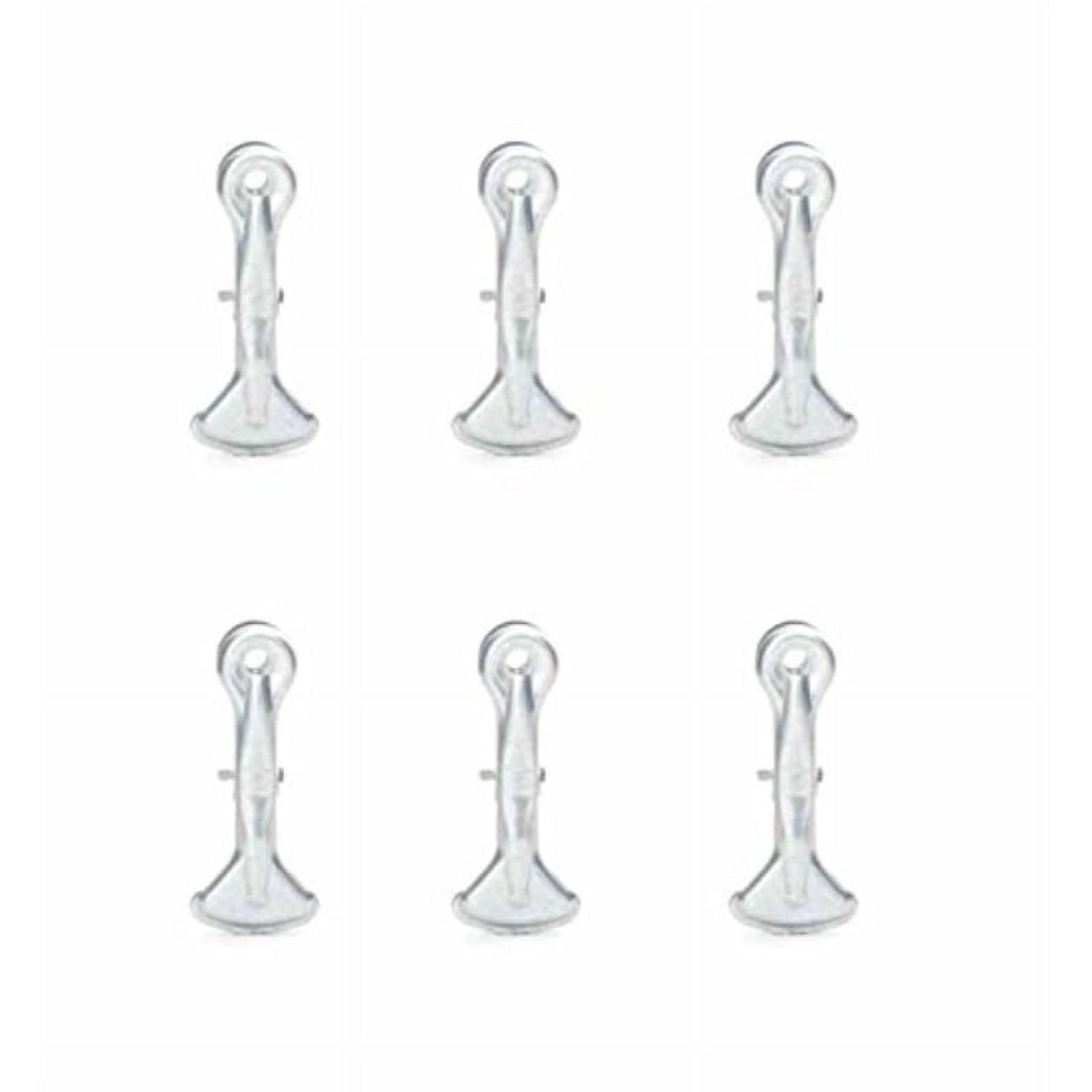 Kikkerland Galvanized Steel Industrial Bag Clips Set of 6, Silver