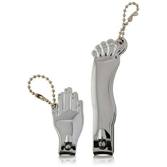 Kikkerland Silver Hand and Foot Nail Clipper Set
