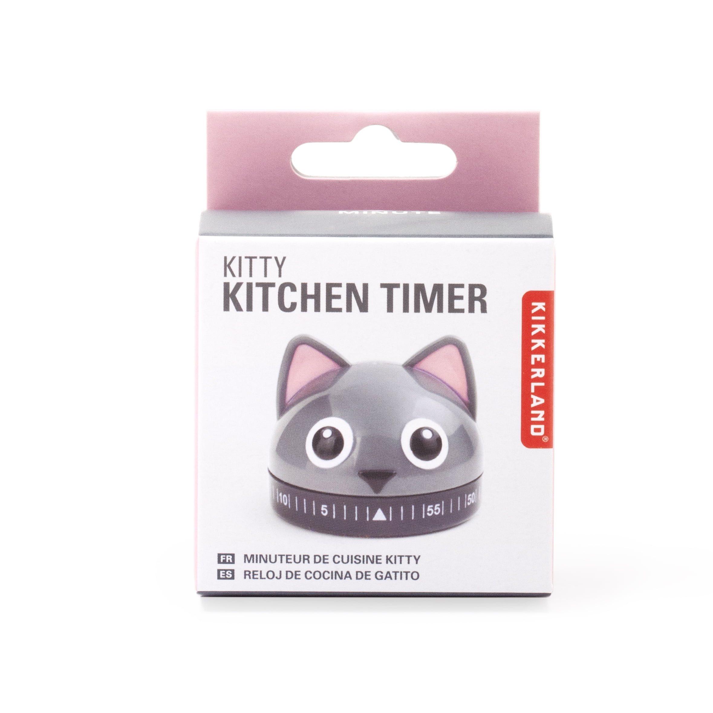 Kikkerland Cat Kitchen Timer, 60 Min Cooking Countdown Clock, Cute ...
