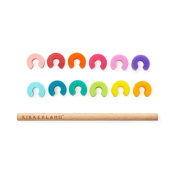 Kikkerland Rainbow Wine Charms (Set of 12)