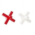 thumbnail image 1 of Kikkerland Red & White Double Cross Salt and Pepper Shakers / Shaker Set, 1 of 3