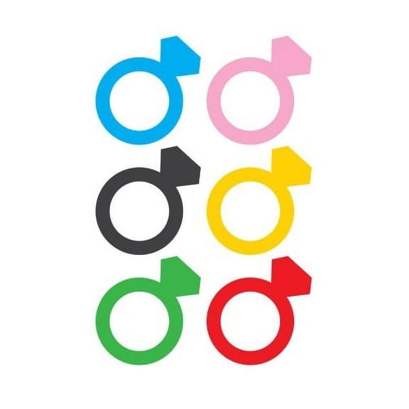 Kikkerland Ring Silicone Drink Markers, Set of 6