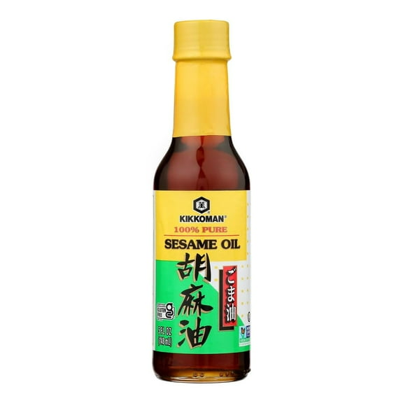 Kikkoman 100% Sesame Oil 5fl.oz (Pack 1) Plus NineChef Brand Coffee Spoon