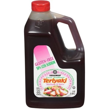 Kikkoman 50 Percent Less Sodium Teriyaki Sauce, 0.5 Gallon -- 6 per Case.