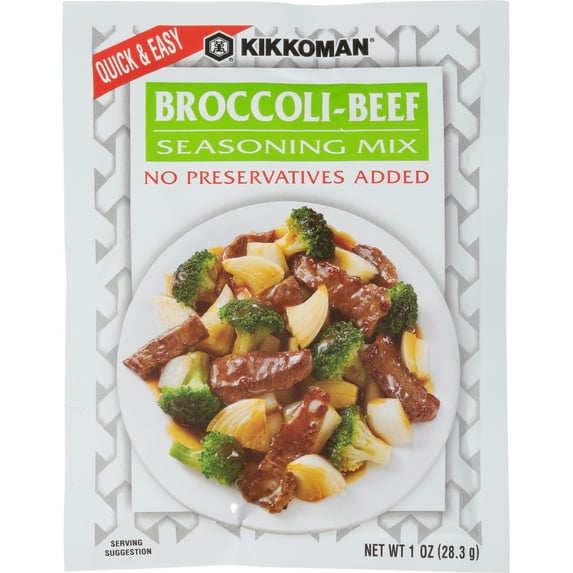 Kikkoman Broccoli & Beef Stir-Fry Seasoning Mix, 1 oz Packet