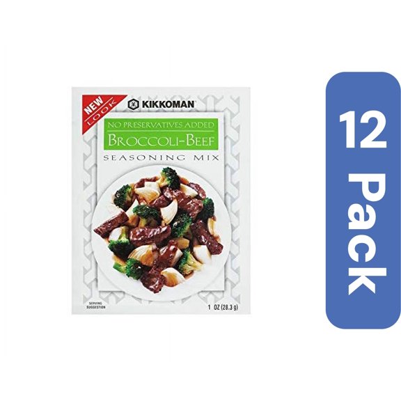 Kikkoman Broccoli Beef Seasoning DC20Mix, 1oz packet (12 pack)