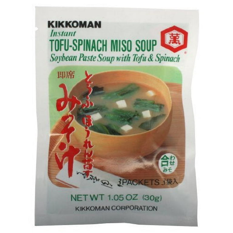 Kikkoman Instant Tofu-Spinach Miso Soup Mix, 1.05 oz - Walmart.com