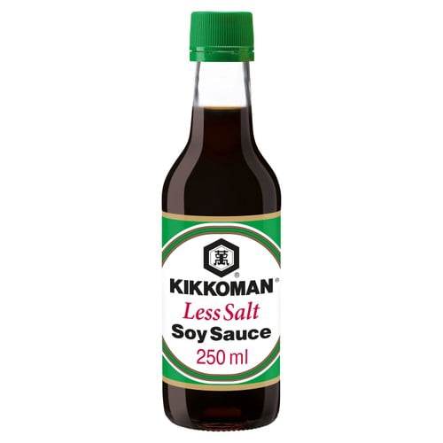 Kikkoman Less Salt Soy Sauce 250ml, British Import (Pack of 2)