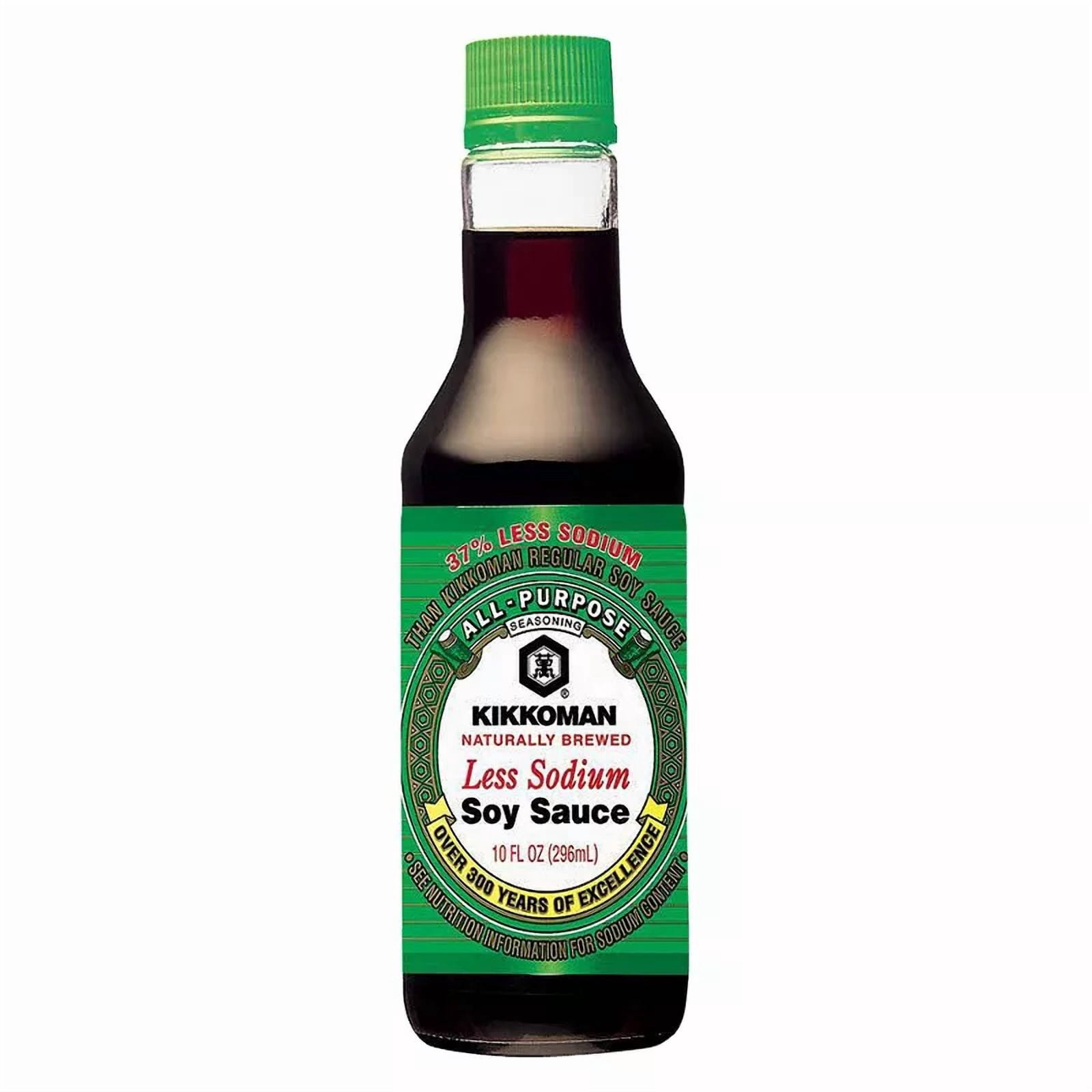 Kikkoman Less Sodium Soy Sauce 10 fl oz (Pack of 4)