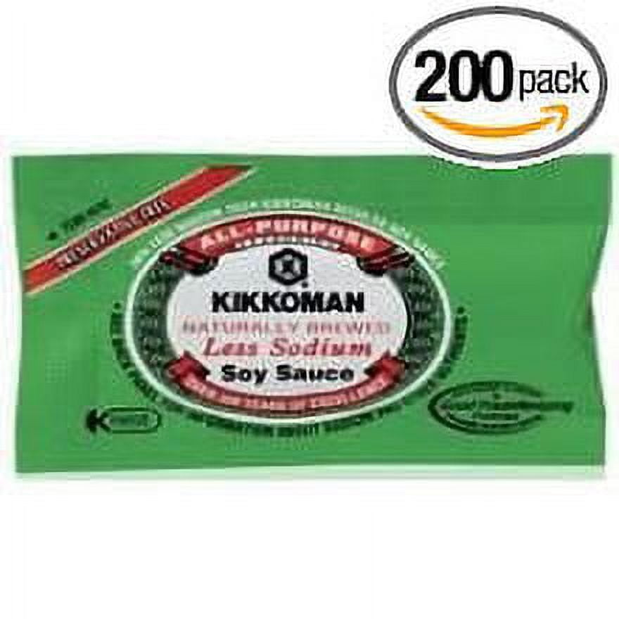 Kikkoman Less Sodium Soy Sauce Packets, 0.2 Fl Oz (Pack of 200