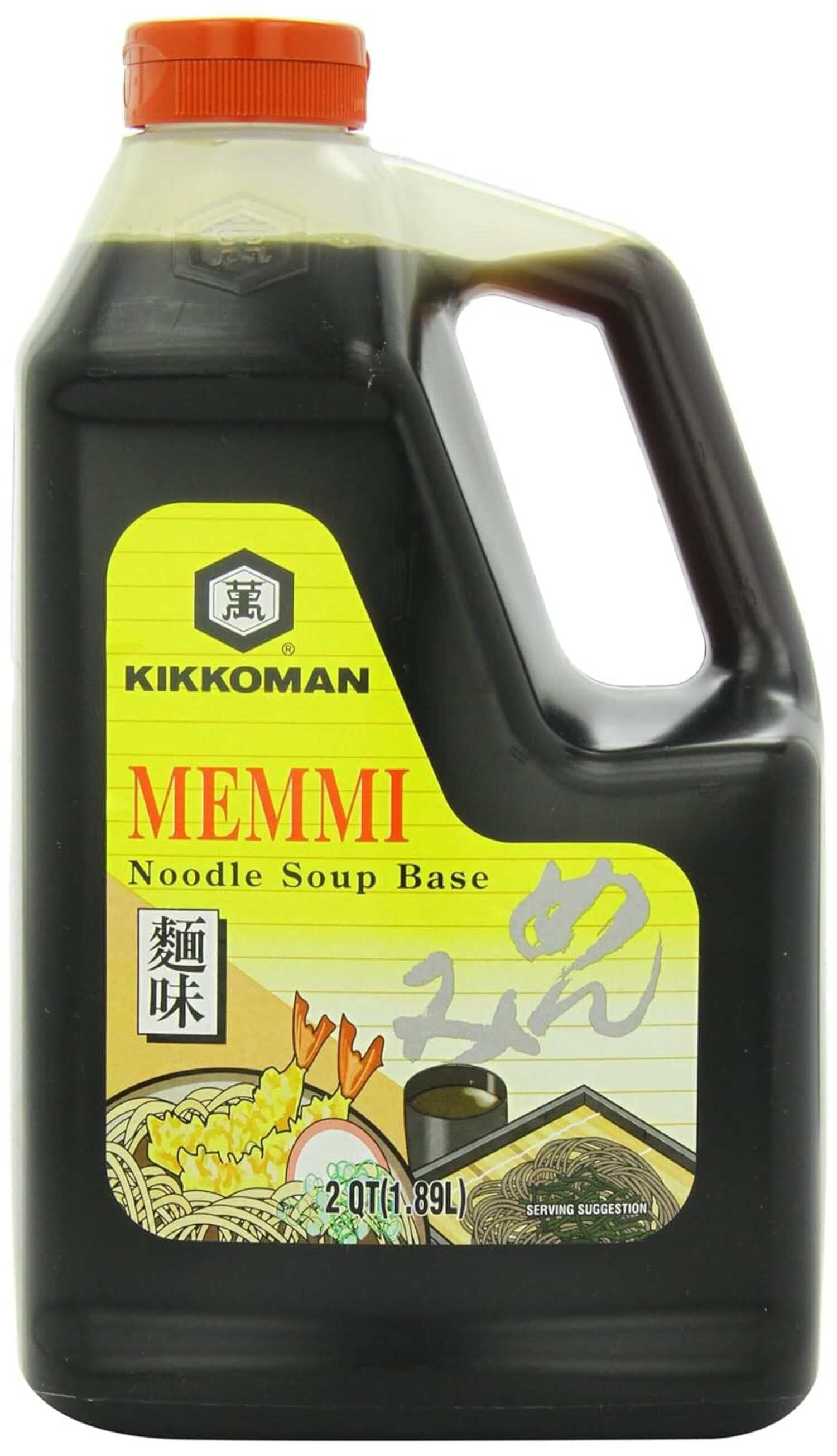 Kikkoman Memmi Noodle Soup Base, 64 Ounce, Soy Sauce Stock Flavor