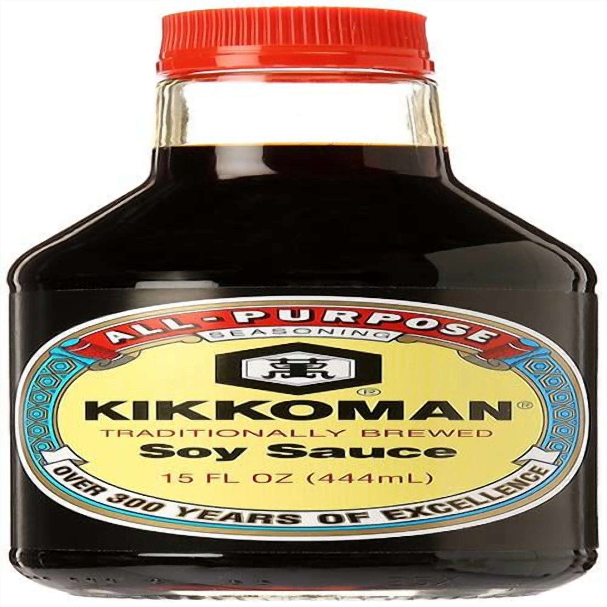 Kikkoman Naturally Brewed Soy Sauce, 15 Oz - Pack of 2