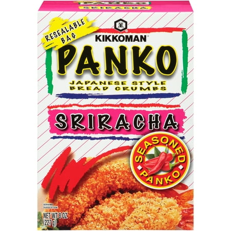 Kikkoman Panko Sriracha Japanese Style Bread Crumbs, 8 oz Pack Of 6