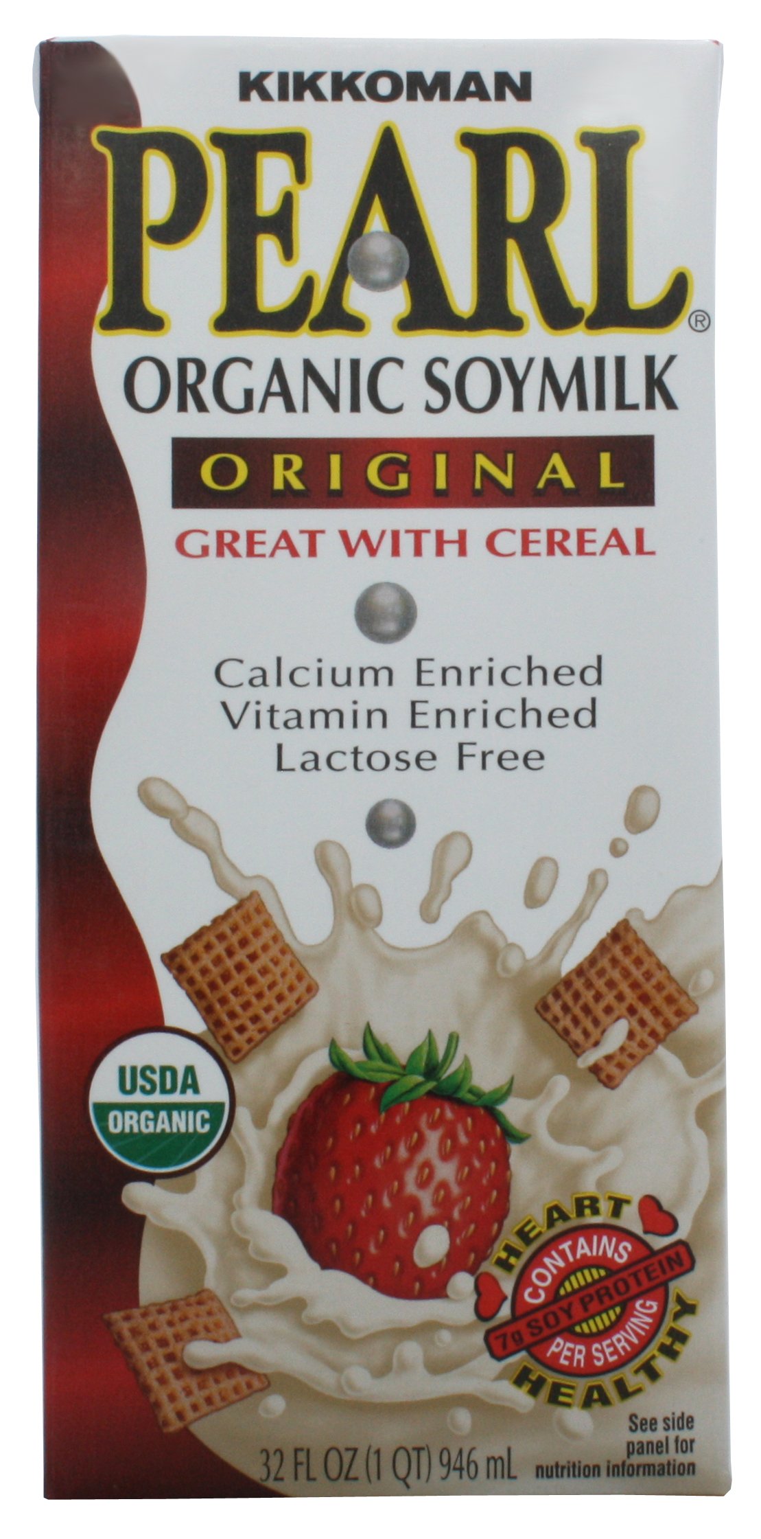 Kikkoman Pearl Original Organic Soy Milk, 32Ounce (Pack Of 6)