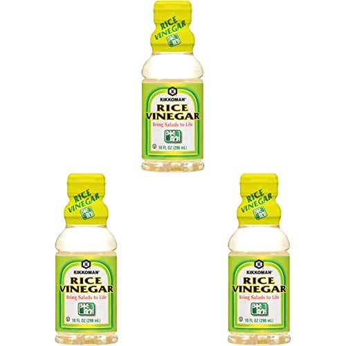 Kikkoman Rice Vinegar, 10 Fluid Ounce (Pack of 3)