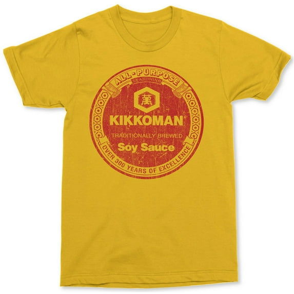 Kikkoman Soy Sauce Distressed Red Logo Adult T-Shirt