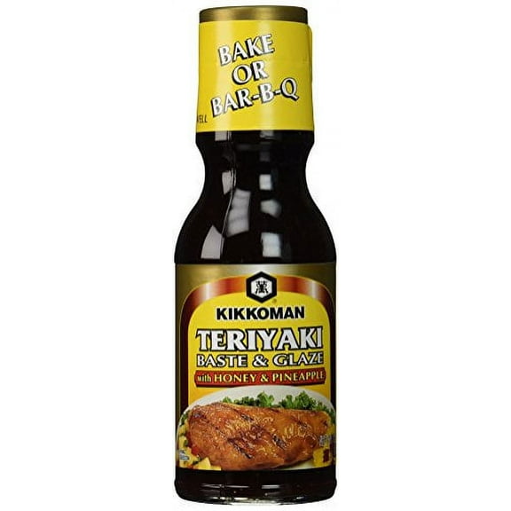 Kikkoman Teriyaki Baste & Glaze With Honey & Pineapple, 12.8-Ounce Bottle (Pack of 3)