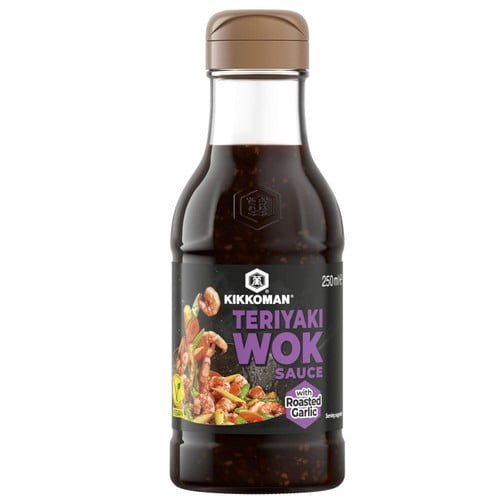 Kikkoman Teriyaki Roasted Garlic Sauce 250ml, British Import (Pack of 2)