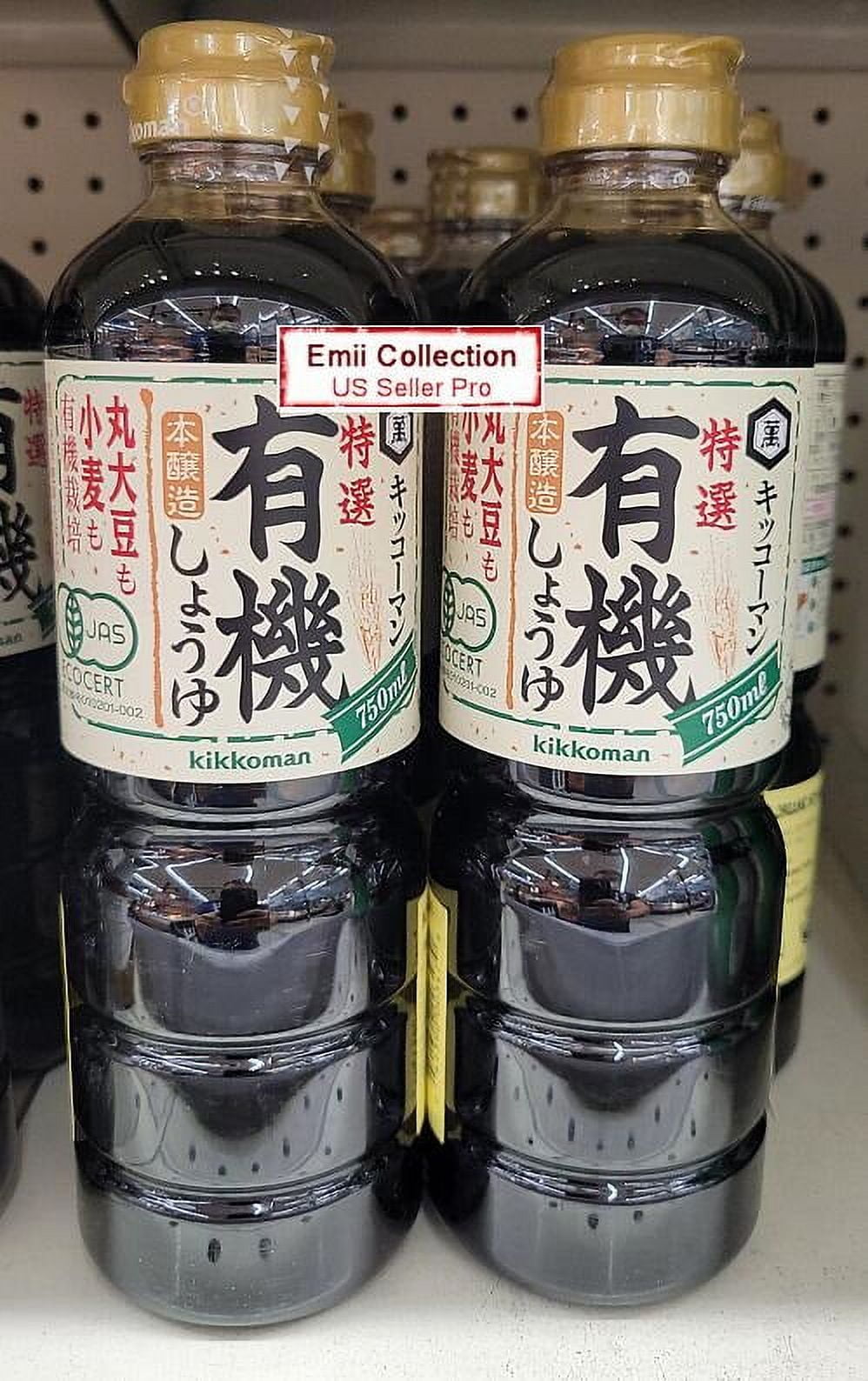 Kikkoman Tokusen Organic Soy Sauce 25.4fl oz 750ml (2 Bottles)