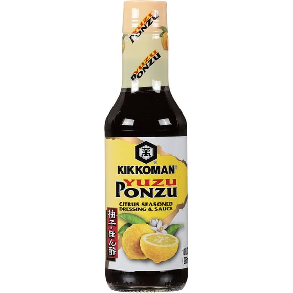 Kikkoman Yuzu Ponzu Sauce, 10 fl oz, 1 Count, Glass Bottle, Shelf Stable