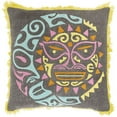 thumbnail image 1 of Kiko KKO-001 18"H x 18"W Square Pillow Cover in Aqua/Yellow/Pink/Saffron/Gray, 1 of 2