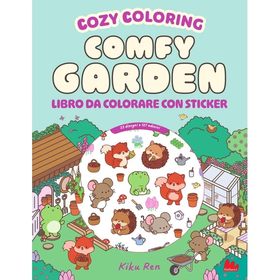 Kiku Ren Comfy garden. Cozy coloring book. Con 127 Adesivi (Paperback)