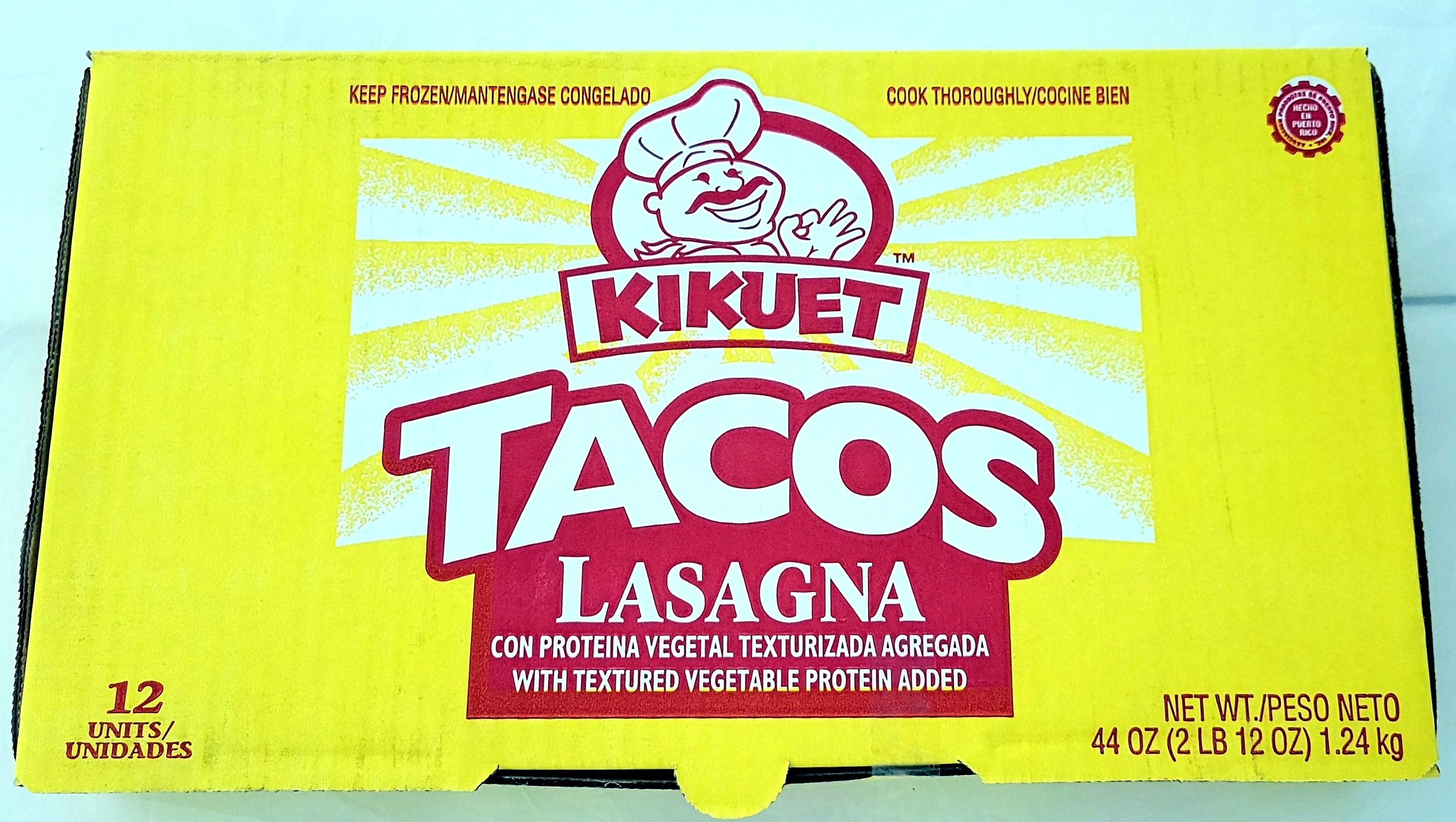 Kikuet Lasagna Taco, Taco de Lasagna 12 Pack (Frozen)