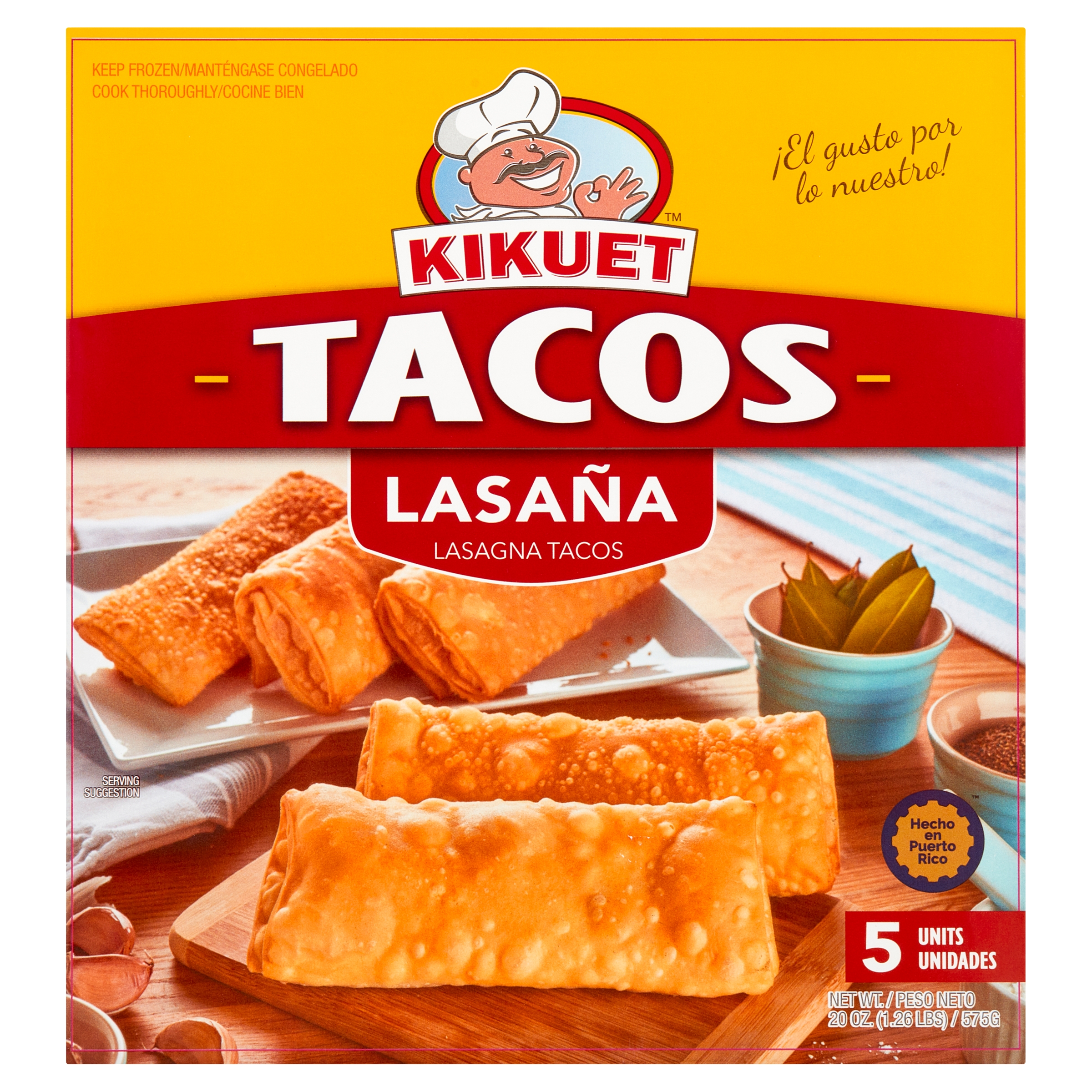 Kikuet Lasagna Tacos, 5 count, 20 oz - Walmart.com