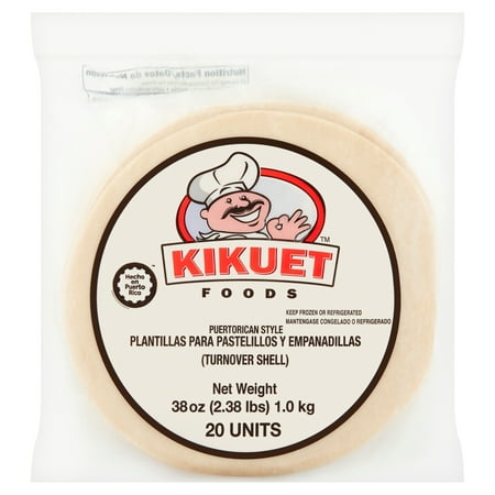 Kikuet Puertorican Style Turnover Shell 38 oz, 20 Count Plastic Packet (Frozen)